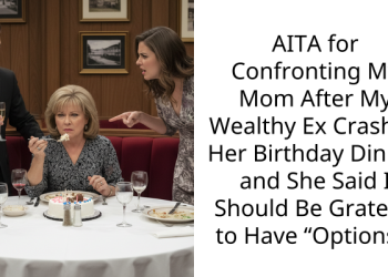 AITA for Confronting My Mom After My Wealthy Ex Crashed Her Birthday Dinner and She Said I Should Be Grateful to Have “Options”?