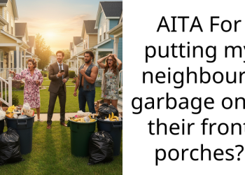 AITA For putting my neighbours garbage onto their front porches?