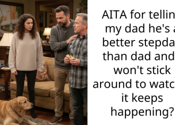 AITA for telling my dad he’s a better stepdad than dad and I won’t stick around to watch if it keeps happening?