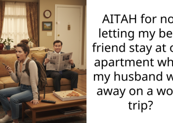 AITAH for not letting my best friend stay at our apartment while my husband was away on a work trip?
