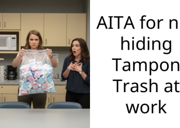 AITA for not hiding Tampon Trash at work