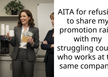 AITA for refusing to share my promotion raise with my struggling cousin who works at the same company?