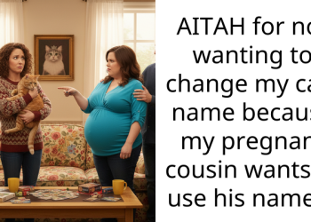 AITAH for not wanting to change my cats name because my pregnant cousin wants to use his name ?