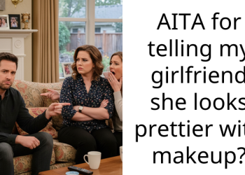 AITA for telling my girlfriend she looks prettier with makeup?