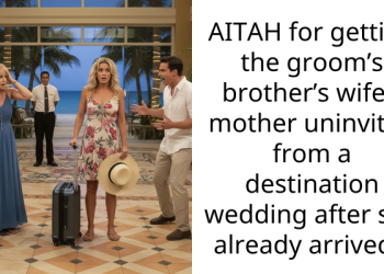 AITAH for getting the groom’s brother’s wife’s mother uninvited from a destination wedding after she already arrived?