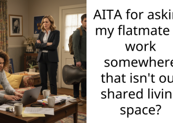 AITA for asking my flatmate to work somewhere that isn’t our shared living space?