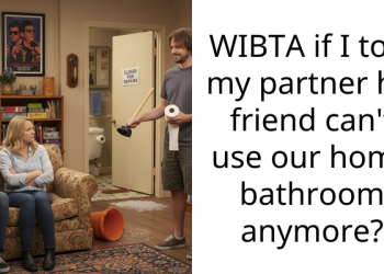 WIBTA if I told my partner his friend can’t use our home bathroom anymore?