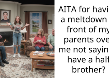 AITA for having a meltdown in front of my parents over me not saying I have a half brother?
