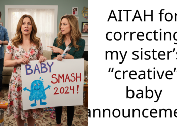 AITAH for correcting my sister’s “creative” baby announcement?