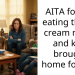 AITA for not eating the ice cream my ex and kids brought home for me?