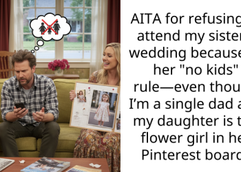 AITA for refusing to attend my sister’s wedding because of her “no kids” rule—even though I’m a single dad and my daughter is the flower girl in her Pinterest board?