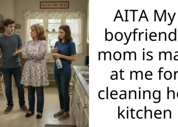 AITA My boyfriends mom is mad at me for cleaning her kitchen
