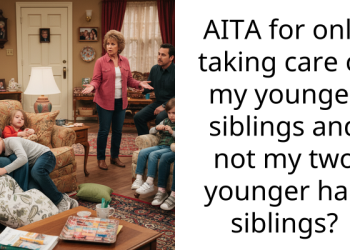AITA for only taking care of my younger siblings and not my two younger half siblings?