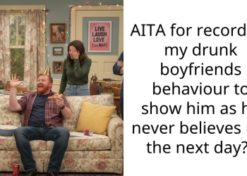 AITA for recording my drunk boyfriends behaviour to show him as he never believes me the next day??