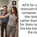 AITA for taking a restroom key from someone leaving the restroom rather than waiting for them to deposit the key back inside the store