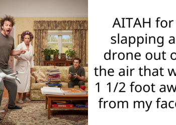 AITAH for slapping a drone out of the air that was 1 1/2 foot away from my face?