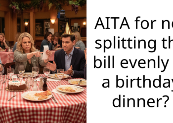 AITA for not splitting the bill evenly at a birthday dinner?