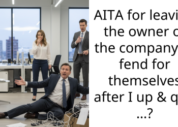 AITA for leaving the owner of the company to fend for themselves after I up & quit …?