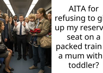 AITA for refusing to give up my reserved seat on a packed train to a mum with a toddler?