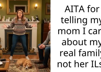 AITA for telling my mom I care about my real family not her ILs?