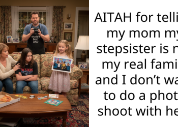 AITAH for telling my mom my stepsister is not my real family and I don’t want to do a photo shoot with her?