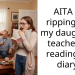 AITA for ripping into my daughter’s teacher for reading her diary?