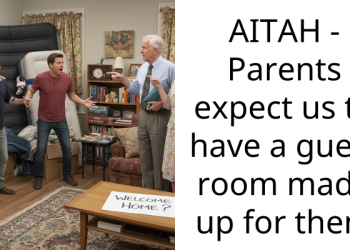AITAH – Parents expect us to have a guest room made up for them