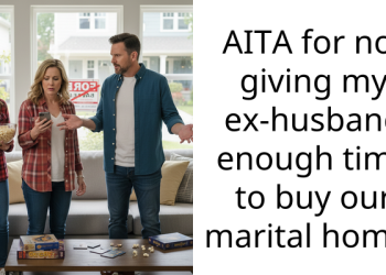 AITA for not giving my ex-husband enough time to buy our marital home?