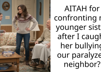 AITAH for confronting my younger sister after I caught her bullying our paralyzed neighbor?