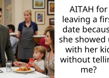 AITAH for leaving a first date because she showed up with her kid without telling me?