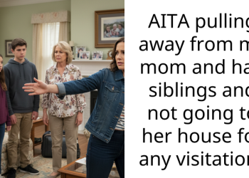 AITA pulling away from my mom and half siblings and not going to her house for any visitation?