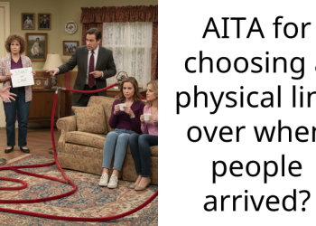 AITA for choosing a physical line over when people arrived?