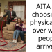 AITA for choosing a physical line over when people arrived?