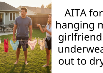 AITA for hanging my girlfriend’s underwear out to dry?