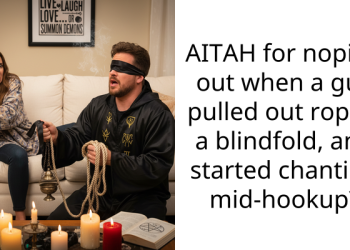 AITAH for noping out when a guy pulled out ropes, a blindfold, and started chanting mid-hookup?