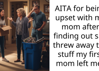 AITA for being upset with my mom after finding out she threw away the stuff my first mom left me?