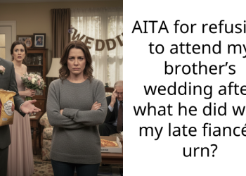 AITA for refusing to attend my brother’s wedding after what he did with my late fiancé’s urn?
