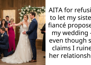 AITA for refusing to let my sister’s fiancé propose at my wedding — even though she claims I ruined her relationship?