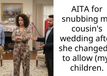 AITA for snubbing my cousin’s wedding after she changed it to allow (my) children.