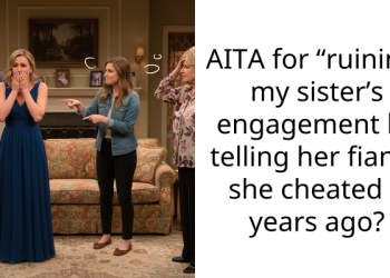 AITA for “ruining” my sister’s engagement by telling her fiancé she cheated 3 years ago?
