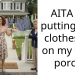 AITA for putting up a clothesline on my front porch?