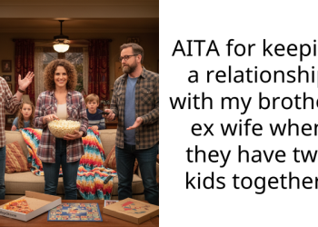 AITA for keeping a relationship with my brothers ex wife when they have two kids together?