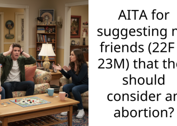 AITA for suggesting my friends (22F & 23M) that they should consider an abortion?