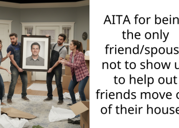 AITA for being the only friend/spouse not to show up to help out friends move out of their house?