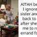 AITAH because I ignored my sister and went back to sleep after she asked me to run an errand for her?