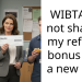 WIBTA for not sharing my referral bonus with a new hire?