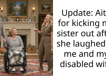 Update: Aita for kicking my sister out after she laughed at me and my disabled wife