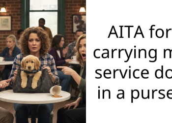 AITA for carrying my service dog in a purse?