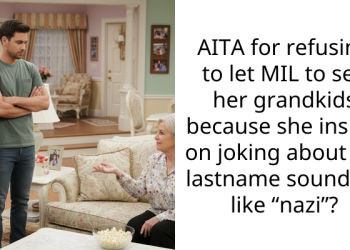 AITA for refusing to let MIL to see her grandkids because she insists on joking about my lastname sounding like “n**i”?