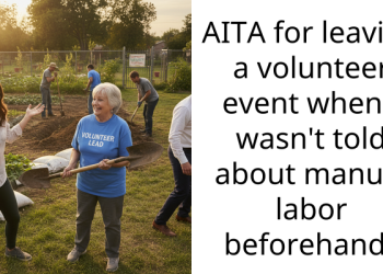 AITA for leaving a volunteer event when I wasn’t told about manual labor beforehand?
